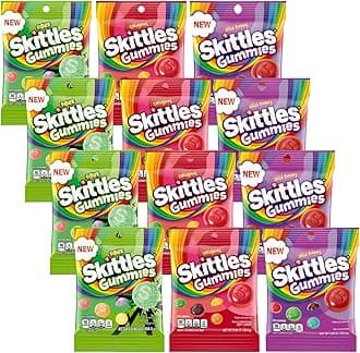 Skittles Gummies Variety Pack (Sour, Original, & Wild Berry) (Pack of 12) Variety Pack