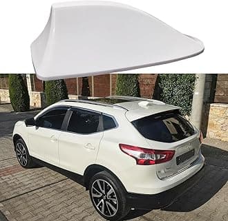 DREAMOTOR Shark Fin Antenna Cover for Car, Car AM/FM Radio Signal Roof Aerial Decoration, Vehicle Shark Fin Shape Cover with Adhesive Tape, Antenna Cover Replacement for SUV Truck Van Most Auto Cars