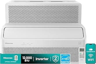 Hisense AWL1225TW1W Window Air Conditioner, White, 12000 BTU Smart Inverter, L Shaped, Open Window Flexibility, Easy Installation, Ultra Quiet, 37.6% more Energy Saving, Bracket Included, 2Y Warranty