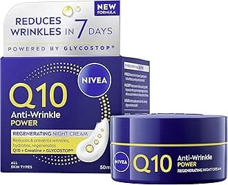Q10 Anti-Wrinkle Power Firming Night Cream (50ml), Hydrating Night Face Moisturiser to Reduce Lines and Wrinkles, Anti Wrinkle Face Cream for Firmer Skin in 7 Days