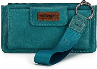 X Wrangler Wallet for Women Ladies Female Card Cases & Money Organizers Wristlet with Wallet Large Clutch with Coin Purse Smooth Zipper and Rfid Lining