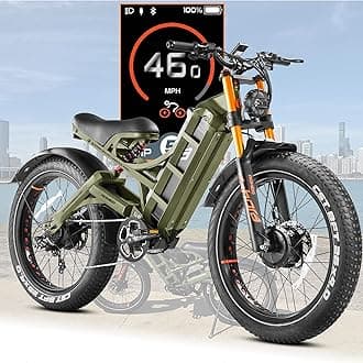 eAhora Romeo Pro 3/2 [2026] 46-50 Mph Electric Bike for Adults, Peak 5600W Dual Motor Ebike, 60V/52V 80Ah/70Ah 250 Miles Long Range E Bike, 26”*4.0 Fat Tire Air Full Suspension Off-Road E-Bike
