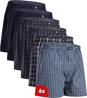 DANISH ENDURANCE Woven Boxers for Men, Cotton Boxer Shorts, Loose Fit, Premium Organic Cotton, Mulitpack, 4 or 6 pack