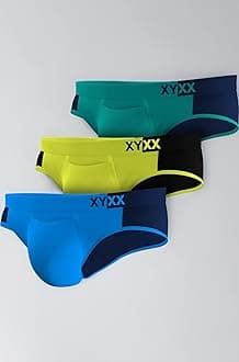 - Men's Dualist Micromodal Regular Fit Colorblock Antimicrobial Briefs with No Marks Waistband (Pack of 3)