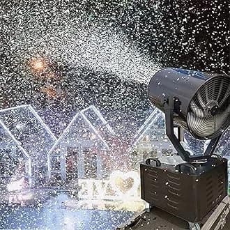 3000W Snow Machine, Stage Snowflake Maker with Remote Control, 120° Swing 10~15m Jetting Distance, for Christmas, Wedding, Party
