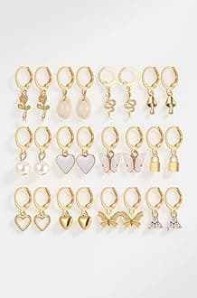 12 Pairs Combo Set Latest Stylish Drop Earrings for Women and Girls (15859er)