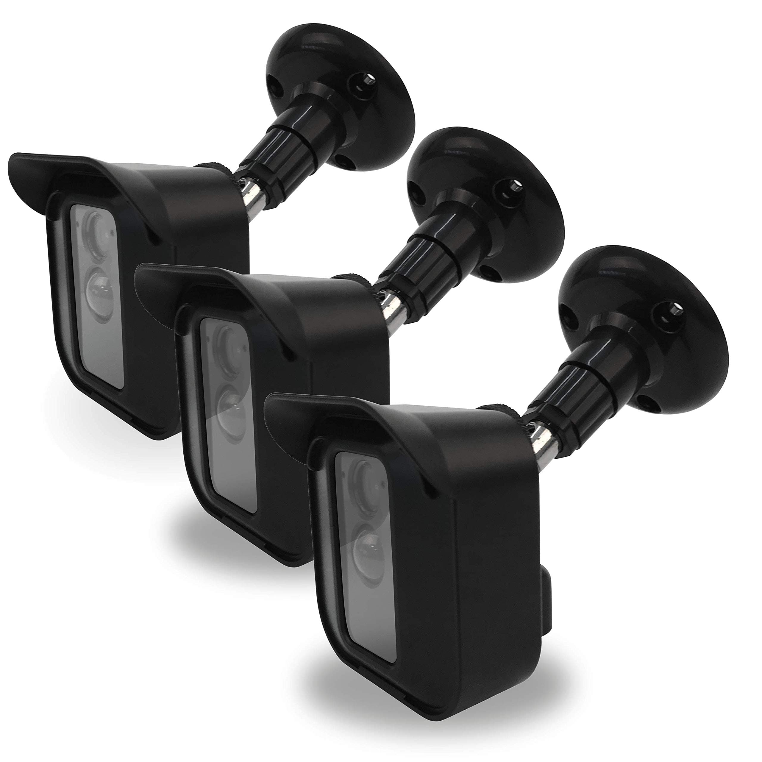 Hard Case w/Mount Bracket for Blink XT 2 Camera (Black 3 pcs) - Blink XT Covers w/Glare-reducing Hood - Indoor Outdoor Blink Camera Cover Case - Swivel Rotating Wall Mounting Housing Stand by SULLY