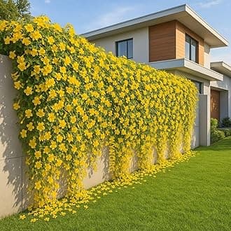 Cat's Claw Creeper Plant, Fast-Growing Climber with Vibrant Yellow Flowers for Garden & Walls, Easy to Grow, Hardy from Wynorg (2 CATS CLAW)