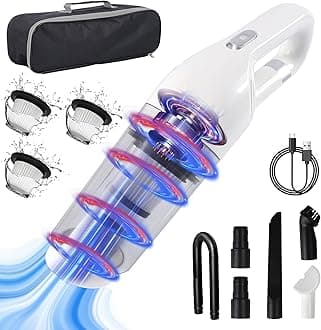 Handheld Vacuum Cleaner, 10000Pa Powerful Suction Low Noise Car Cordless Vacuum