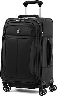 Tourlite Softside 2-Piece Set, Expandable Luggage with 4 Spinner Wheels, Lightweight Suitcase, 21" Carry-On, 25" Checked Medium, Black, Black, Carry-On 21-Inch, Luggage