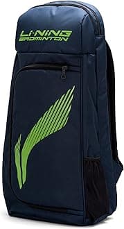 Titan Polyester Badminton Back Pack (Navy , Large) | Dedicated Compartments | Sipper Holder | Unisex - Men, Boys, Girls, Women