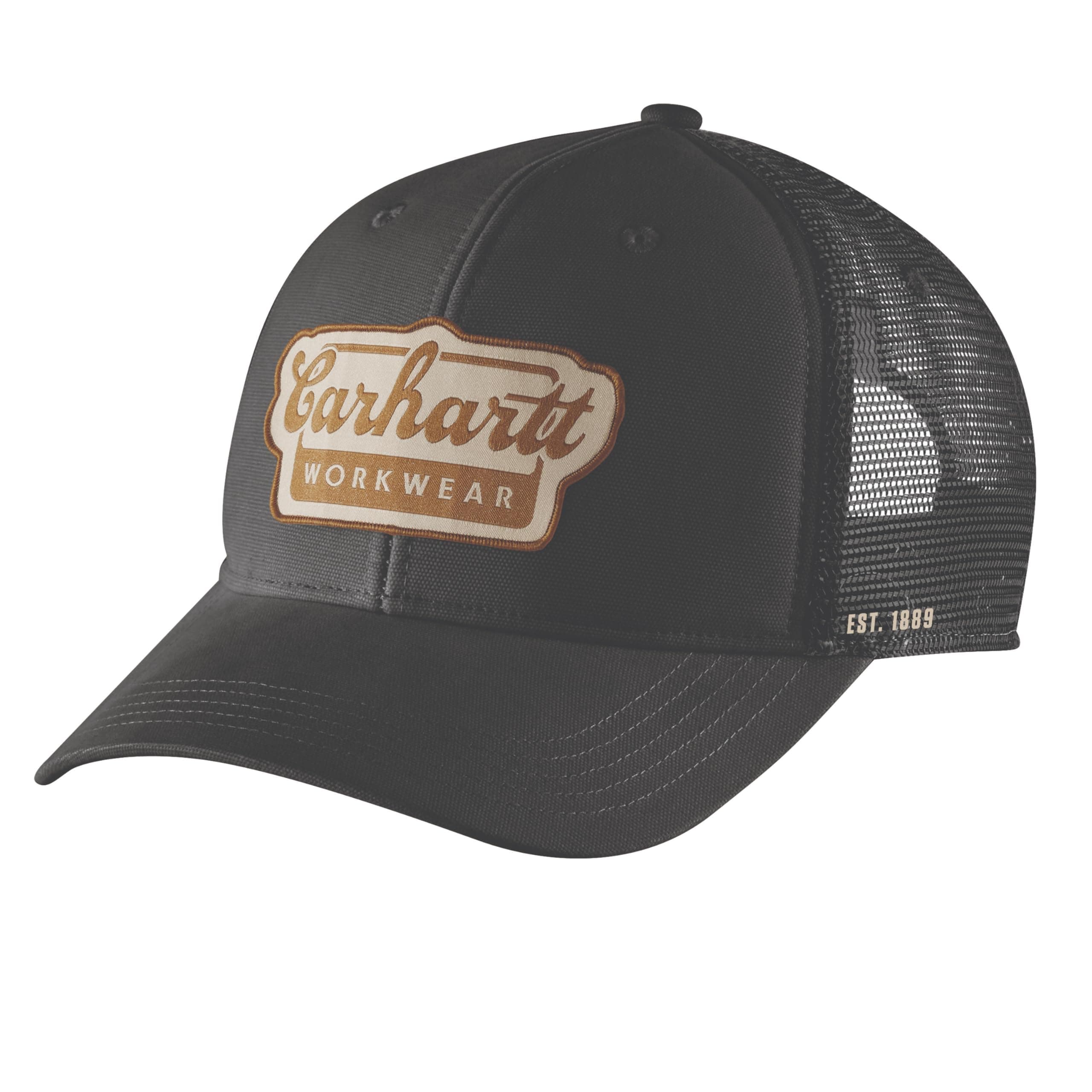 Carhartt Men's Rugged Flex Twill Mesh-Back Script Patch Cap Baseball
