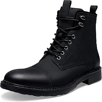 Vostey Mens Boots Motorcycle Casual Boots For Men Zipper Fashion Chukka Boots