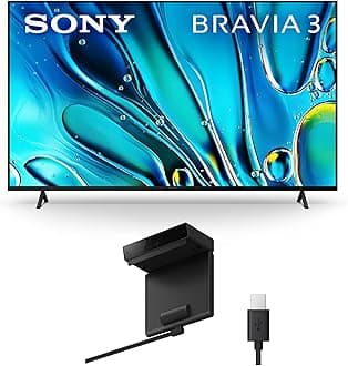 Sony 55 Inch 4K Ultra HD TV BRAVIA 3 LED Smart Google TV with Dolby Vision HDR and Exclusive Features for PlayStation®5 (K-55S30), 2024 Model BRAVIA CAM (CMU-BC1)
