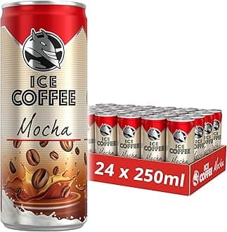 HELL Ice Coffee Mocha | 24 x 250ml Cans Multipack | 40mg/100ml Caffeine | Contains Arabica Coffee Extracts | 70% UHT Milk | Iced Coffee | Ready To Drink