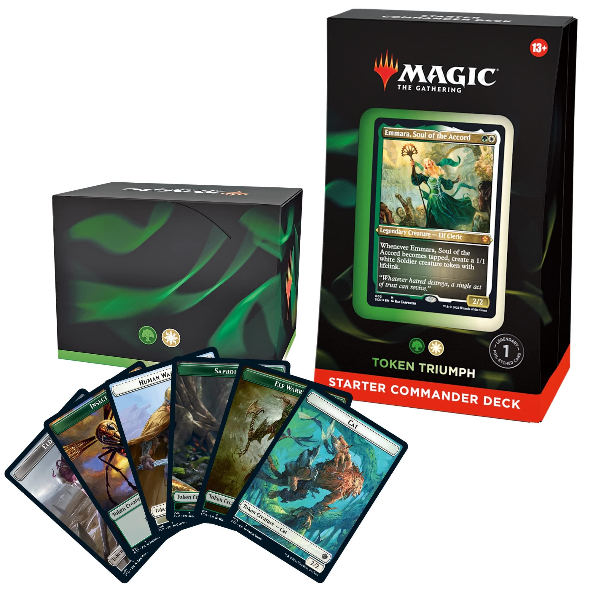 Magic The Gathering Starter Commander Deck - Token Triumph, Multicolor, For Ages 13+
