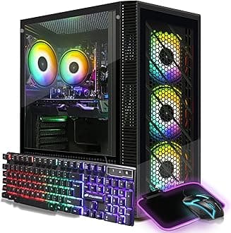STGAubron Gaming PC Computer Desktop, Radeon RX 590 8G, Intel Core i7 up to 3...