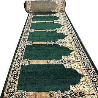 Carpet Mahal Washable Zanamaz Rolls for Prayer and Hall Size 4x15 feet Runner 0.5 inch Thickness (Multi)