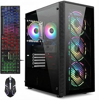 STGAubron Gaming PC Computer Desktop,AMD Ryzen 5 5500 up to 4.2GHz, Radeon RX...