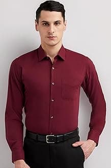 - Men's Everyday Solid Slim Fit Full Sleeve Formal Shirt | Cotton-Rich