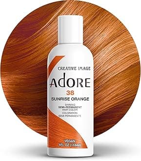 Semi Permanent Hair Color (038 Sunrise Orange) | Vegan & Cruelty-Free Orange Hair Dye | No Ammonia, No Peroxide, No Alcohol | 4 Fl Oz