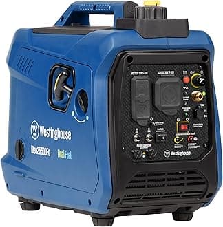 Westinghouse Super Quiet and Lightweight 2550 Watt Portable Inverter Generator, RV Ready, 30A Output, Gas and Propane Powered, CO Sensor, Parallel, Long Life Capacity