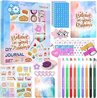 Nsrzua DIY Journal Kit for Girls,Toys for Ages 8-14 and Birthday Gifts for Girls