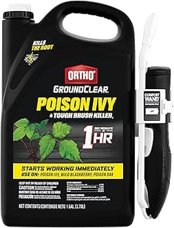 Ortho GroundClear Poison Ivy and Tough Brush Killer3 with Comfort Wand - Ready-To-Use Weed Killer with Results in 1 Hour, 1 gal.