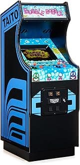 Numskull Quarter Arcades Bubble Bobble Collector's Edition Mini Arcade - 1/4 Scale Authentic Wooden Replica, Original ROM, Rechargeable Battery & 3W Speakers for Retro Enthusiasts.
