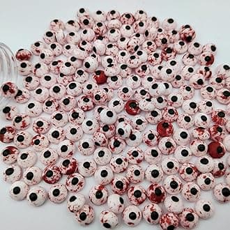 1 Bottle Candy Eyes Bloody Red Eyeballs Cake Cupcake Toppers Edible Eyes for Decorating - Halloween, Christmas, Easter, and Edible Art Project Candy Decorations