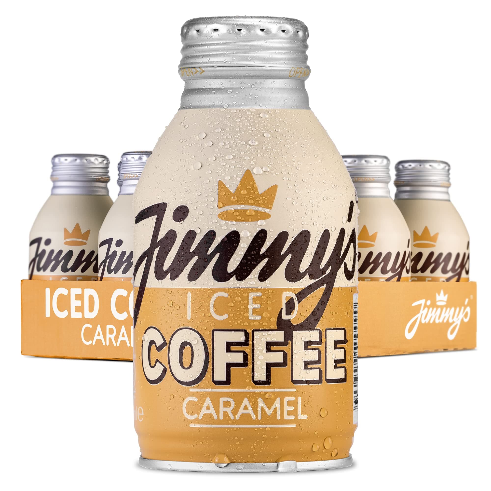 Iced Coffee Caramel BottleCan™ Multipack (12 x 275 ml) Refreshing, Ready to Drink Rainforest Alliance Arabica Chilled Coffee Energy Drink