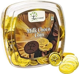 NATURE 'N' NATURE Gold Coin Milk Chocolates, 230gms Gift pack