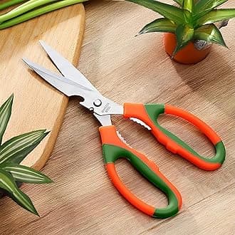 Cinagro Multipurpose Plant Scissors for Home Gardening, Sharp Steel Blades, Non-Slip Handle with Easy Grip, Rust-Resistant, Heavy-Duty, Ideal for Trimming, Cutting, Cracking Nuts & Bottle Opener