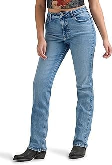 Wrangler Womens High Rise True Straight Fit Jean
