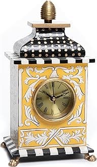 MACKENZIE-CHILDSDesk Clock, Decorative Wood Clock for Kitchen and Living Room, Queen Bee