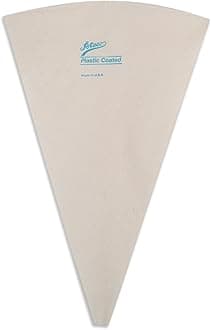 Ateco3114 Plastic Coated Canvas Decorating Bag, 14-Inch, Reusable, Made in USA, Cotton, White
