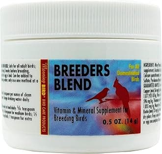 Morning Bird Breeders Blend, Fertility Supplement Formula, High Protein, Vitamins, Minerals, and Amino Acids (0.5 oz)