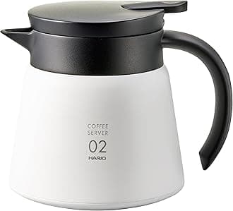 Hario VHS-60W Teapot, Glass, White