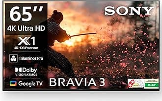 BRAVIA 3 Series 164 cm (65 inches) 4K Ultra HD AI Smart LED Google TV K-65S30B (Black)