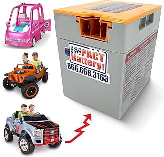 12V 9.5Ah Orange Top Power Wheels Battery Fits Jeep Hurricane, F150 Extreme, Barbie Camper - for Ride-On Toys - Power Wheels Replacement 12V Battery for Part No. 00801-1661, 00801-1776