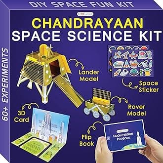 Kit4Curious® Space Science Moon Mission Kit - Science & Fun Innovation Gift Toy for 60 Projects