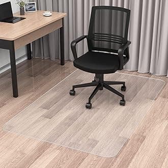 Blvornl Office Chair Mat for Hard Wood Floor, Sturdy Plastic Protector Floor Mat for Office Chair, Rectangle Transparent PVC Computer Hard Floor Chair Mat for Desk, Office, Home (Clear, 45 X 55in)