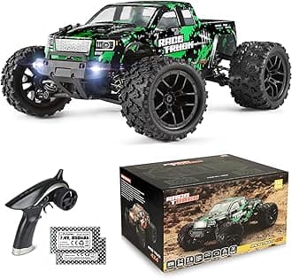 1:18 Scale All Terrain RC Car 18859, 36 KPH High Speed 4WD Electric Vehicle with 2.4 GHz Remote Control, 4X4 Waterproof Off-Road Truck with Two Rechargeable Batteries