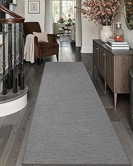 - DEXI Hallway Runner Rug 2x6, Non Slip Rubber Backed Runners Carpet, Ultra Thin Entryway Rugs Indoor for Kitchen Hallway Entrance Bedroom, Grey