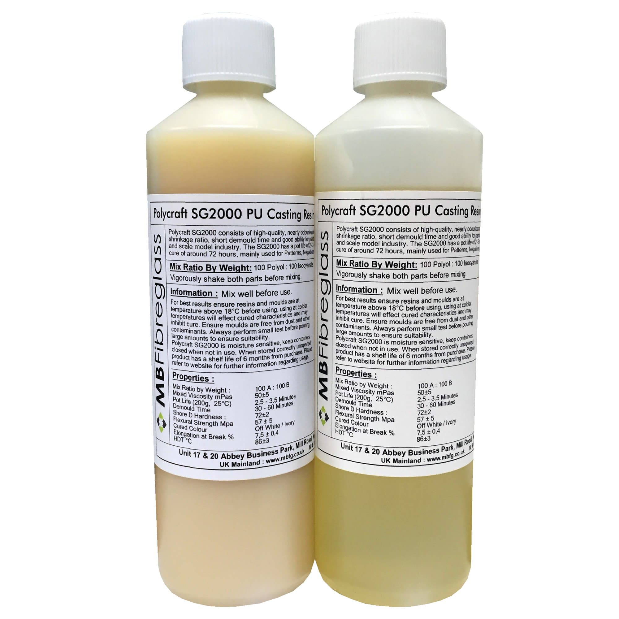 Polycraft SG2000 Paintable Fast Cast Polyurethane Liquid Plastic Casting Resin, Quick-Setting, Paintable for Crafting, Modeling, Prototyping, Easy-to-use Resin for Creative Projects - 1kg Kit