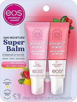 24H Moisture Super Balm - Pink Lemonade & Wild Cherry Slushie, Day or Night Lip Treatment, Made for Sensitive Skin, Lip Balms & Moisturizers, 0.35 fl oz, 2-Pack