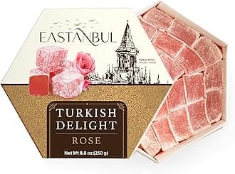Turkish Delight Rose, 8.8oz, Turkish Delights Candy, Rose Candy, Lokum, Loukoumi, Narnia Gifts, Vegan Gifts, Gluten Free