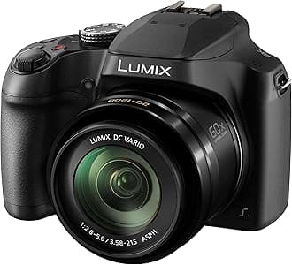 LUMIX DC-FZ82EB-K Digital Bridge Camera with Ultra Wide 20-1200 mm Lens - Black