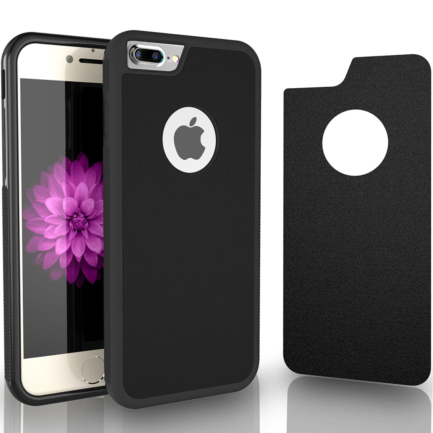 Goat Case iPhone 7+ plus, Goat Case iPhone 8 plus, NB-Magic, Goat Case iphone 7 plus Sticks to Glass, Car GPS, Tile, Metal, Whiteboards, Any Smooth Flat Surfaces, Black/ 5.5 inch