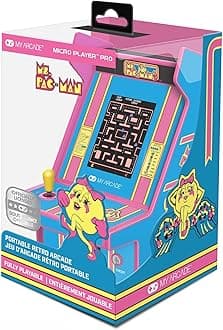 Ms. Pac-Man Micro Player Pro: Classic Arcades 6.75" Screen, Retro Gaming, Video Game Collectibles